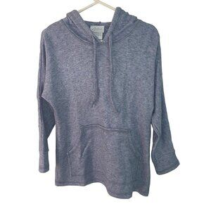 Artex Fashions Womens Hoodie Size XS Gray Knit Pocket Long Sleeve Drawstring